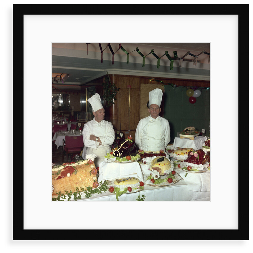 Christmas buffet aboard the 'Empress of England' by Marine Photo Service