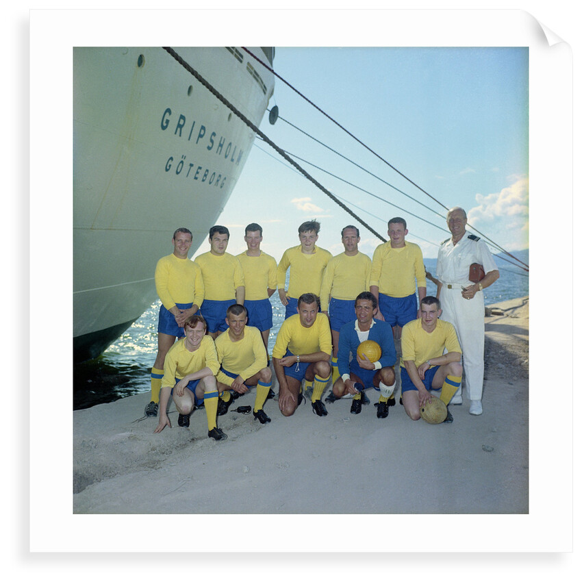 The 'Gripsholm's' crew football team by Marine Photo Service