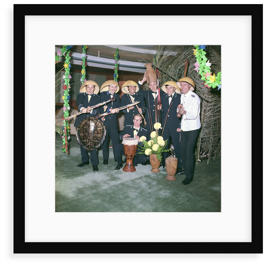 Stewards from the 'Kungsholm' putting on a cabaret act by Marine Photo Service