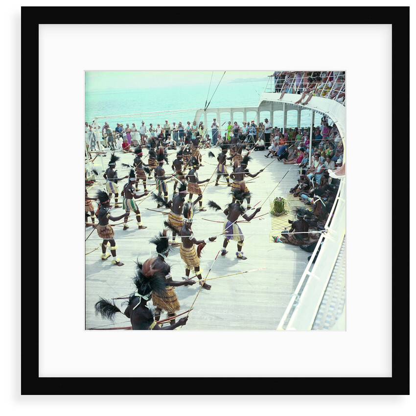 Local dancers from Roratonga, Cook Islands performing aboard the 'Kungsholm' by Marine Photo Service