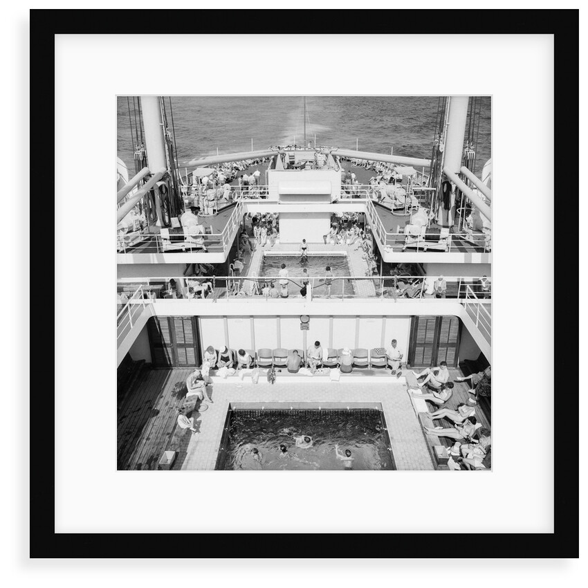 Passengers on the deck of the 'Oronsay' by Marine Photo Service