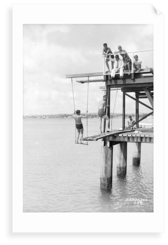 Passengers on a jetty in Barbados, Lesser Antilles by Marine Photo Service