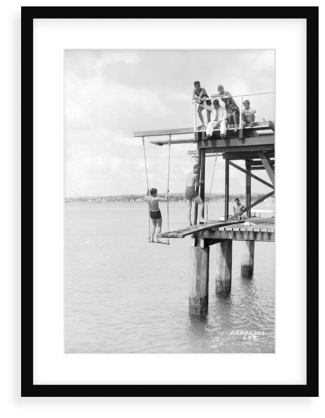 Passengers on a jetty in Barbados, Lesser Antilles by Marine Photo Service