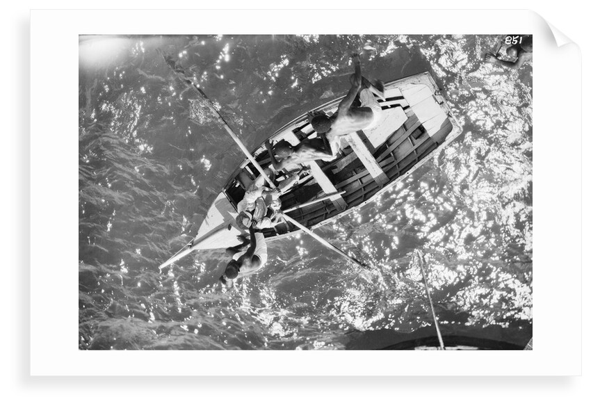 Local divers in Barbados, Lesser Antilles, diving for coins by Marine Photo Service