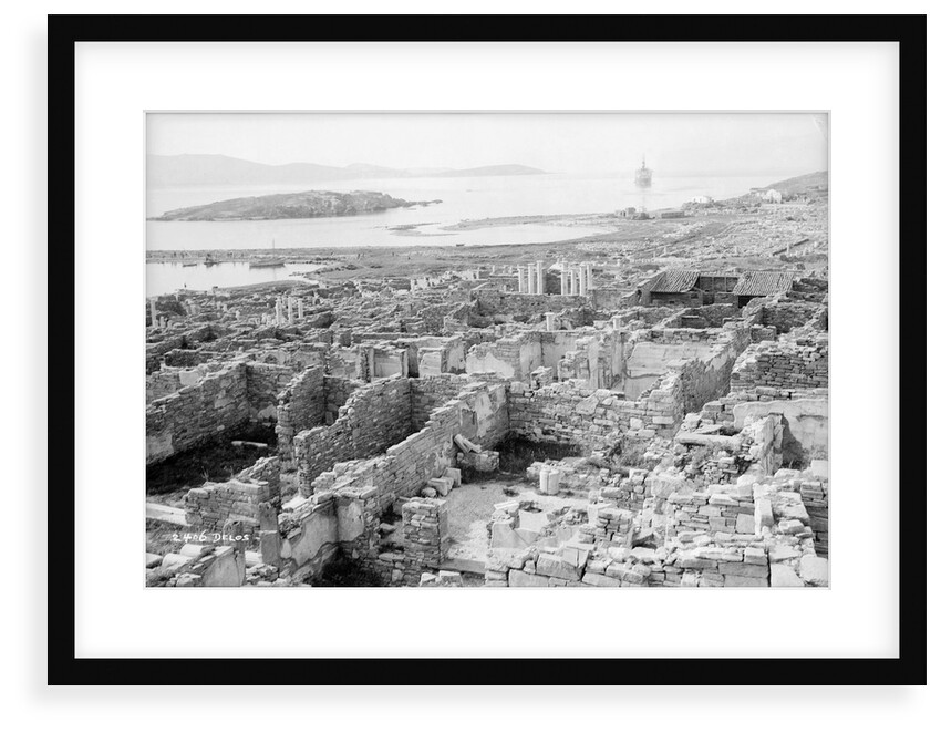 The ruins of the Temple of Apollo at Delos, Greece by Marine Photo Service
