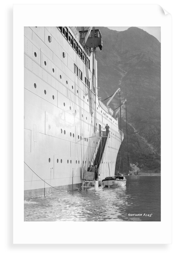 'Gripsholm' at anchor in Eidfjord, Norway by Marine Photo Service