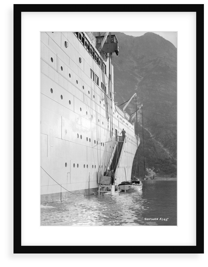 'Gripsholm' at anchor in Eidfjord, Norway by Marine Photo Service