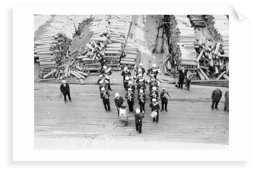 Quayside band at Leningrad (St. Petersburg), Russia by Marine Photo Service