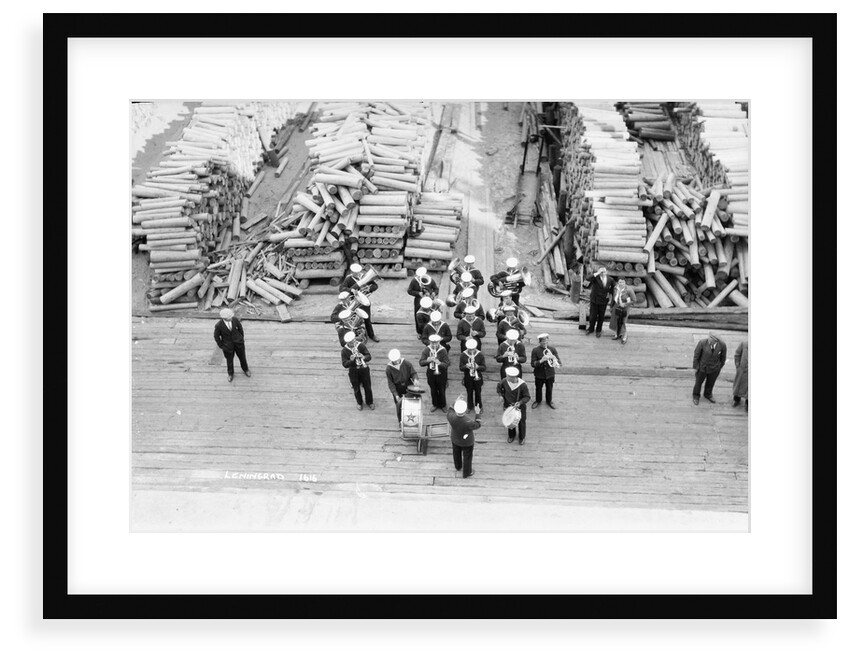 Quayside band at Leningrad (St. Petersburg), Russia by Marine Photo Service