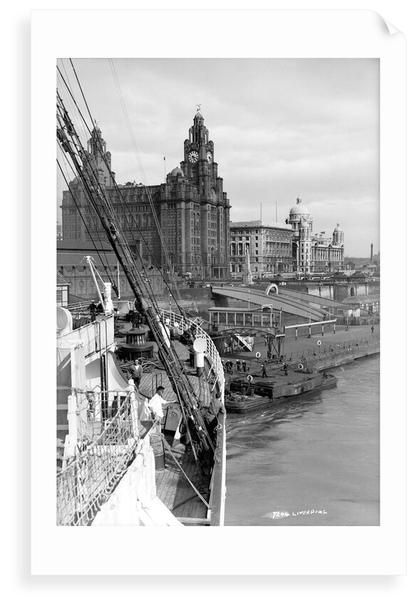 The Royal Liver Building at Liverpool, England by Marine Photo Service