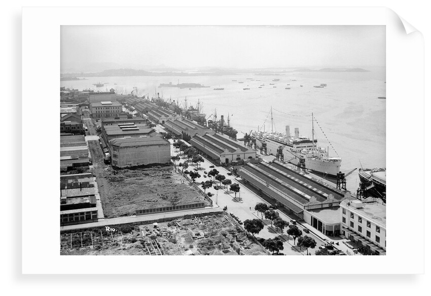 The 'Gripsholm' at Rio de Janeiro, Brazil by Marine Photo Service