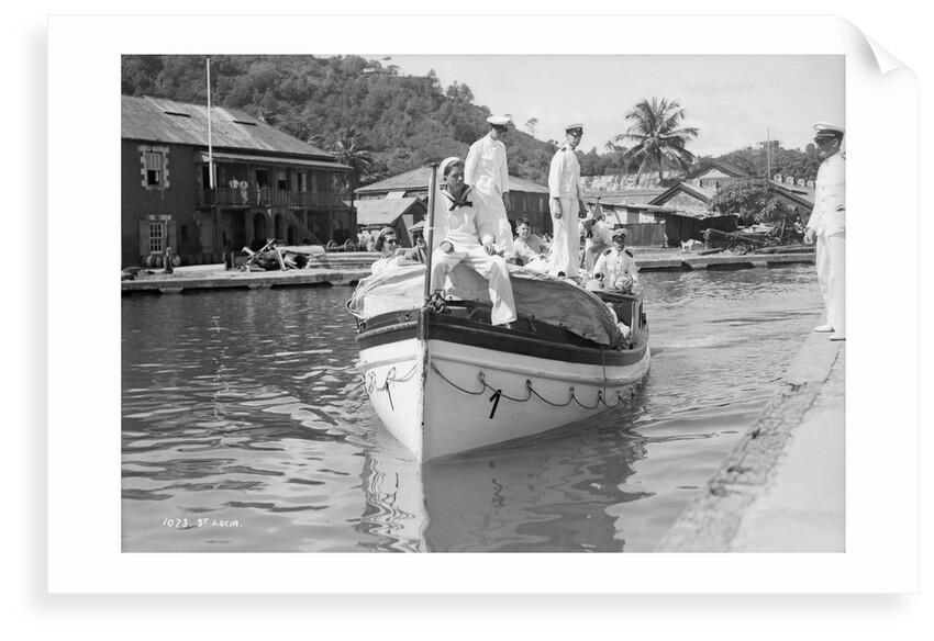 Tender arriving at St Lucia, Windward Isles, West Indies by Marine Photo Service