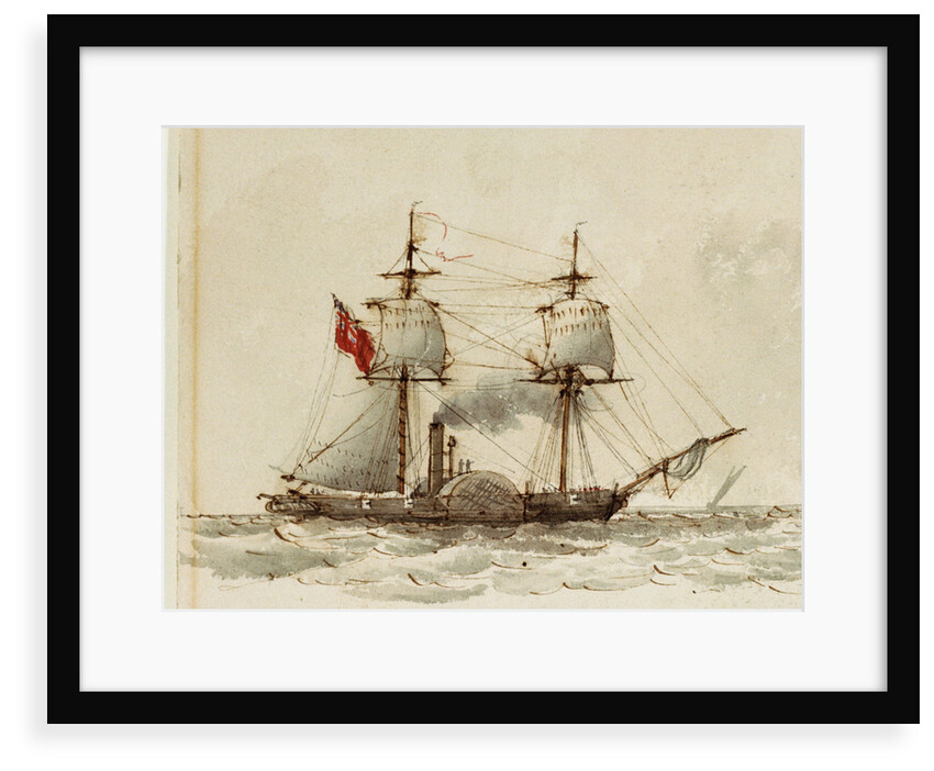 Paddle steamer (crop of PAD9623) by Anonymous