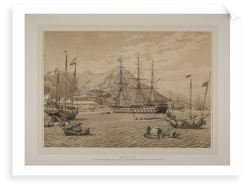 Hong Kong 1867: HMS Princess Royal, Flagship of Vice-Admiral George King, Commander-in-chief of the China Station by Oliver Jones