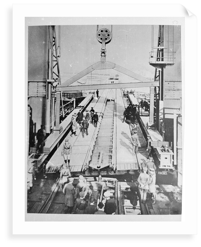 Train Ferry No. 1 (1917) Soldiers working on loading ramp by unknown