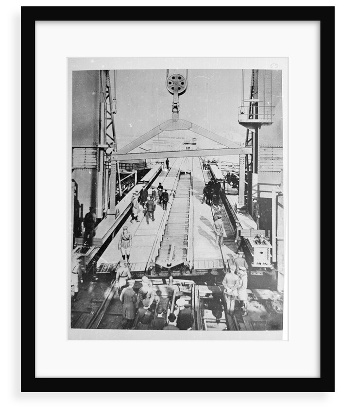 Train Ferry No. 1 (1917) Soldiers working on loading ramp by unknown