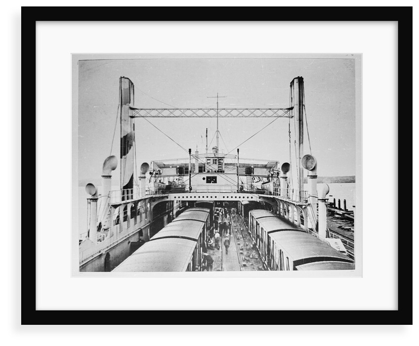 Train Ferry No. 1 (1917) Train deck with trains taken on board by unknown