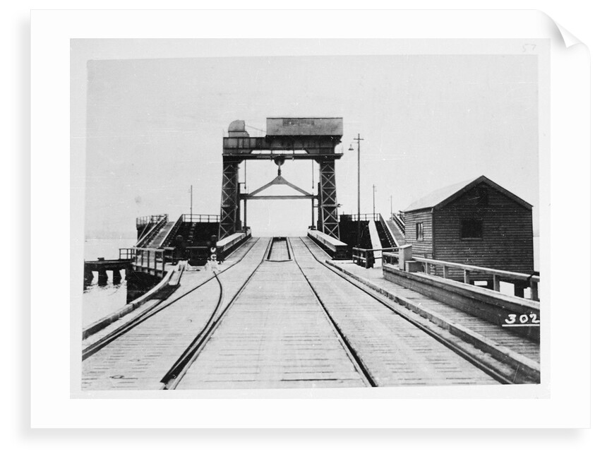 View of Richborough rail terminal looking along the track towards the end of the ramp by unknown