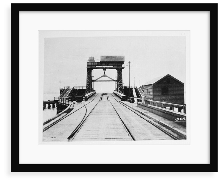 View of Richborough rail terminal looking along the track towards the end of the ramp by unknown