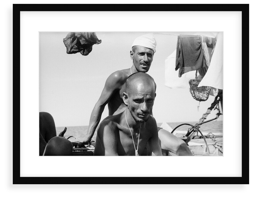 Portrait of a Kuwaiti pearl diver by Alan Villiers