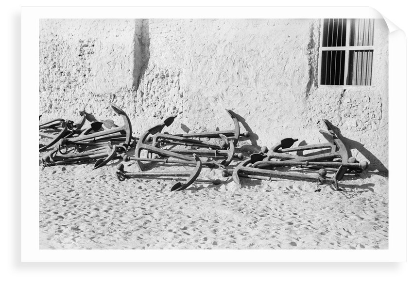 Anchors awaiting a buyer by Alan Villiers