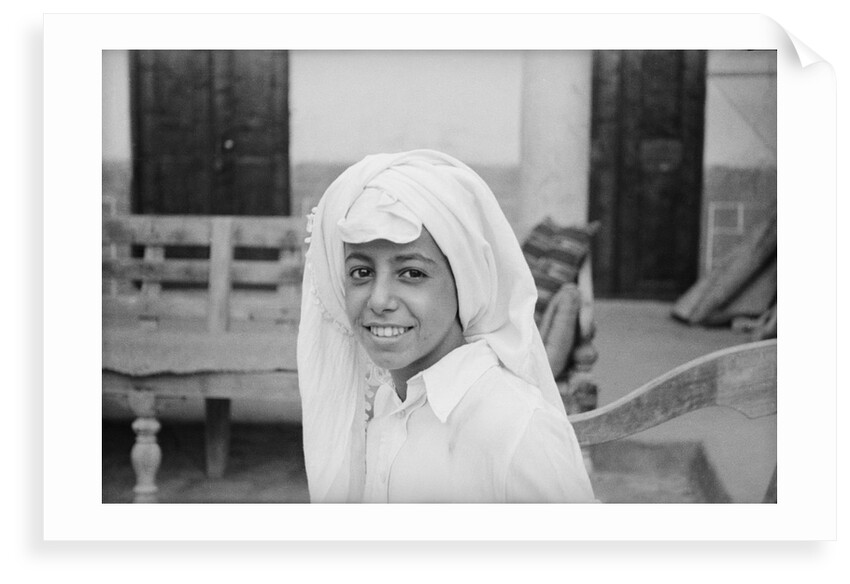 Portrait of a young Kuwaiti boy by Alan Villiers