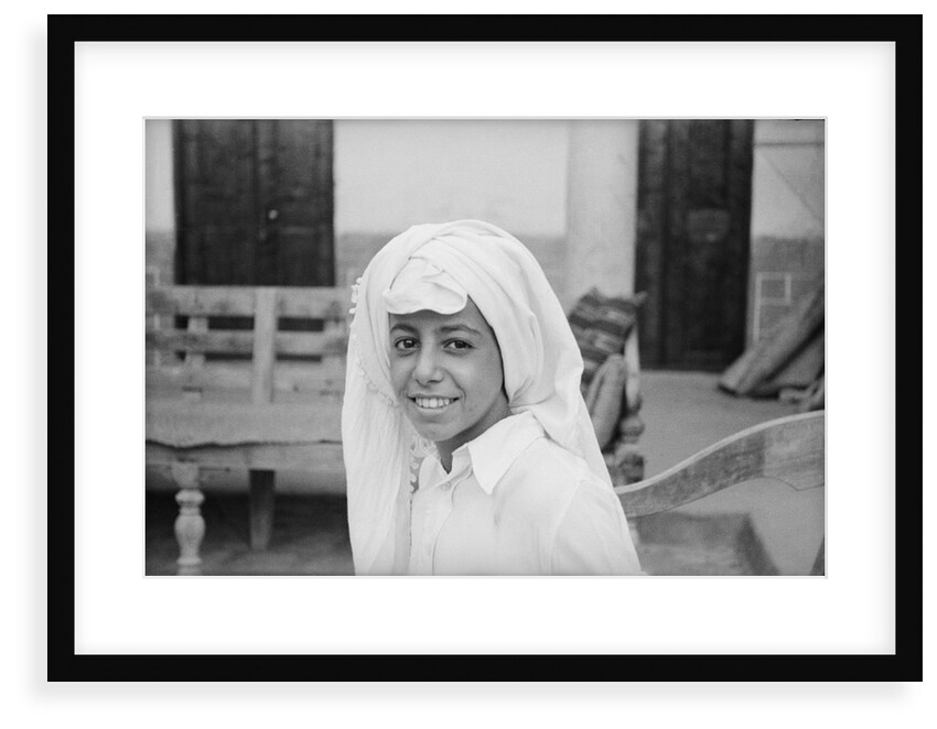 Portrait of a young Kuwaiti boy by Alan Villiers