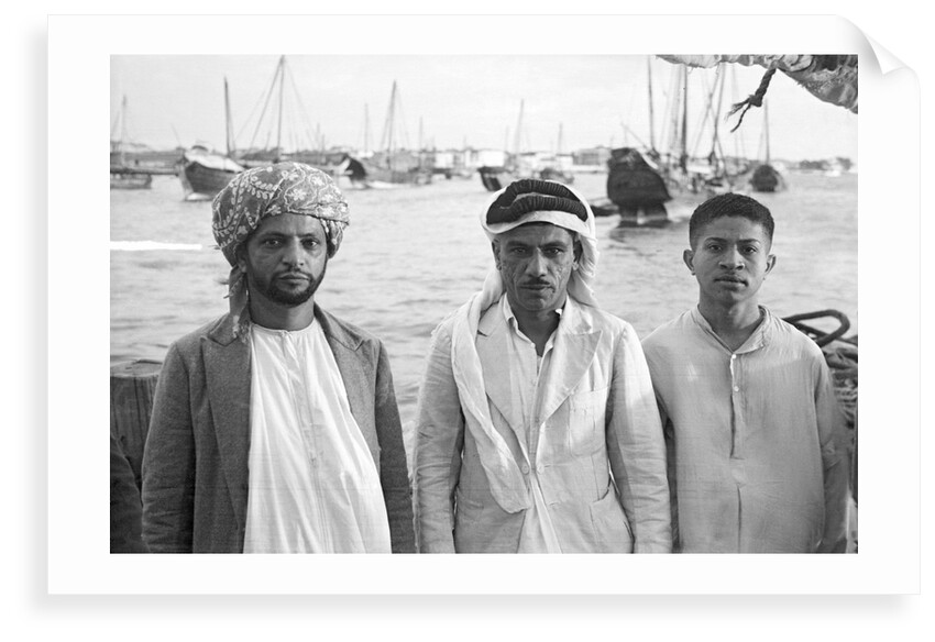 Three friends in Zanzibar by Alan Villiers
