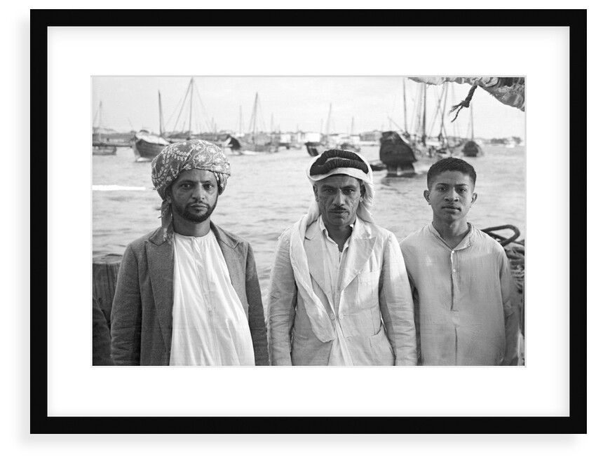Three friends in Zanzibar by Alan Villiers