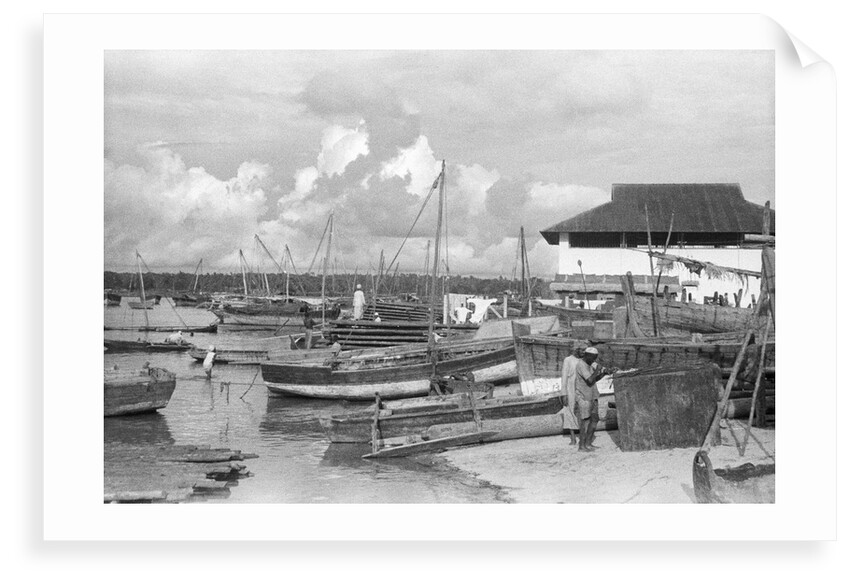 The beach looking towards Funguni Point, Zanzibar by Alan Villiers