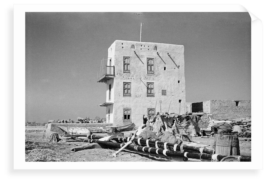 Three-storey building and boatyard, Jizan by Alan Villiers