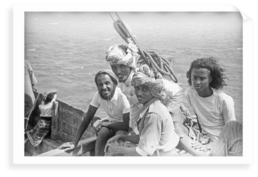 Triumph of Righteousness' passengers preparing to go ashore at Mogadishu by Alan Villiers