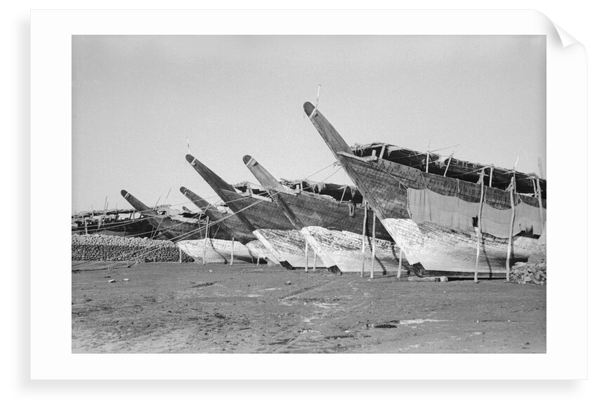 Boom prows crown the Kuwait waterfront by Alan Villiers