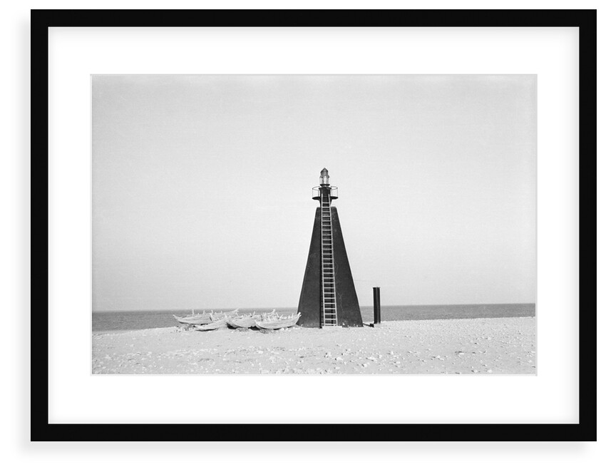 Lighthouse at entrance to Kuwait Bay by Alan Villiers