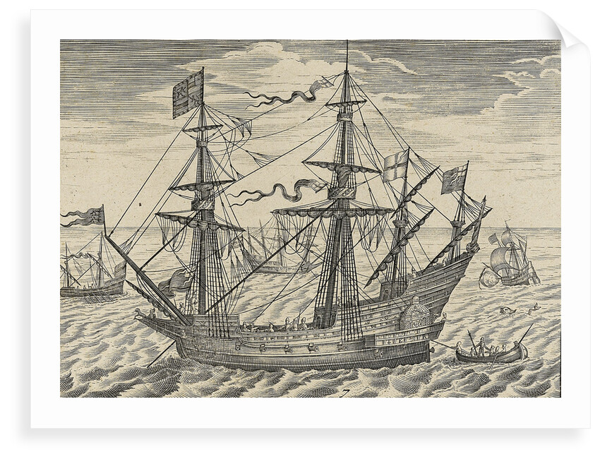 'Golden Lion' commanded by Henry Seymour by Claes Jansz Visscher the Younger