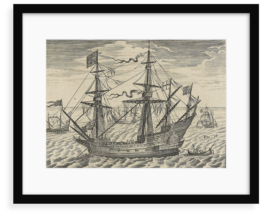 'Golden Lion' commanded by Henry Seymour by Claes Jansz Visscher the Younger