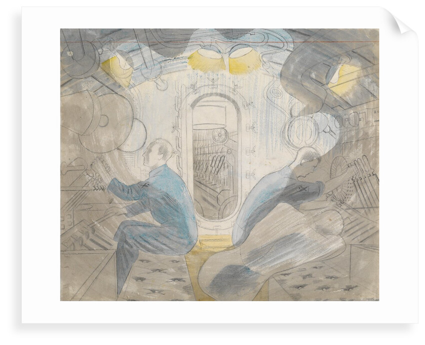 Submarines Series: Diving Controls 2 by Eric Ravilious