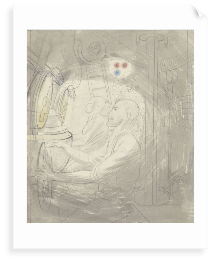 Submarine Series: Diving Controls by Eric Ravilious