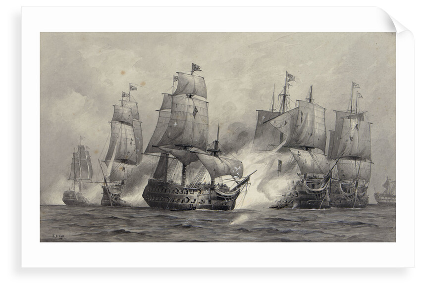 Battle of Cape St Vincent, 1797 by Alma Claude Burlton Cull