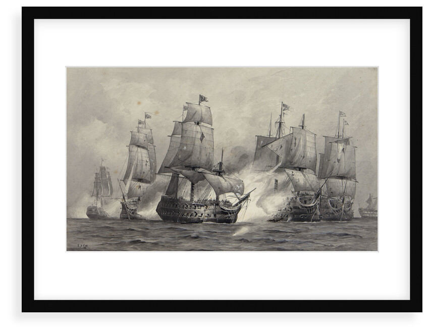 Battle of Cape St Vincent, 1797 by Alma Claude Burlton Cull