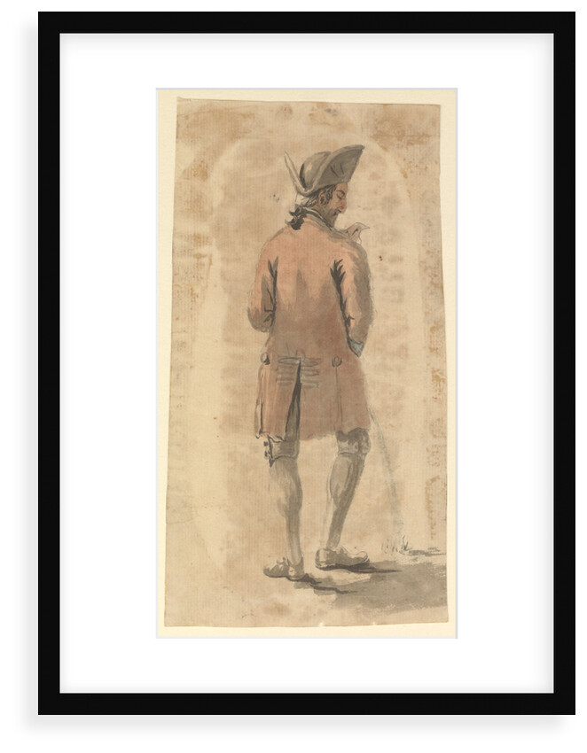Back view of man urinating by Gabriel Bray