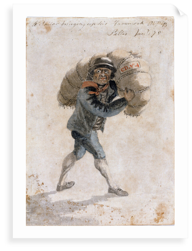 Bray Album: 'A Sailor bringing up his hammock, Pallas, Jany 75' by Gabriel Bray