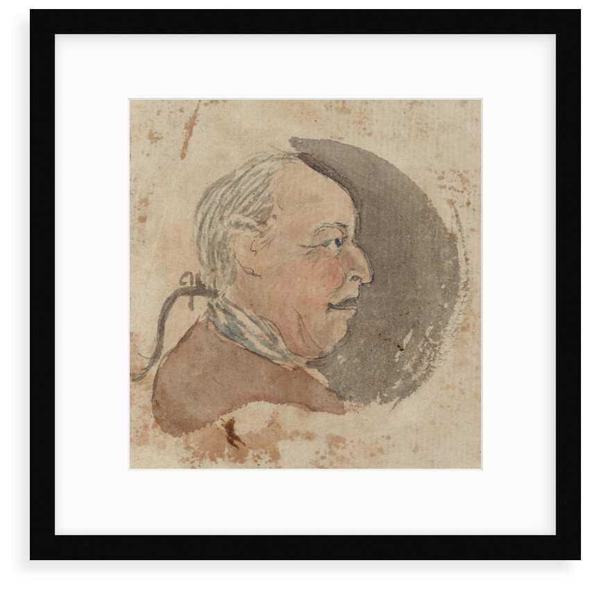 Profile of a middle-aged man with a pigtail by Gabriel Bray