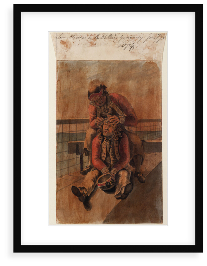 Bray Album: 'Two Marines on the Pallas's Gangway, Jany '75' by Gabriel Bray