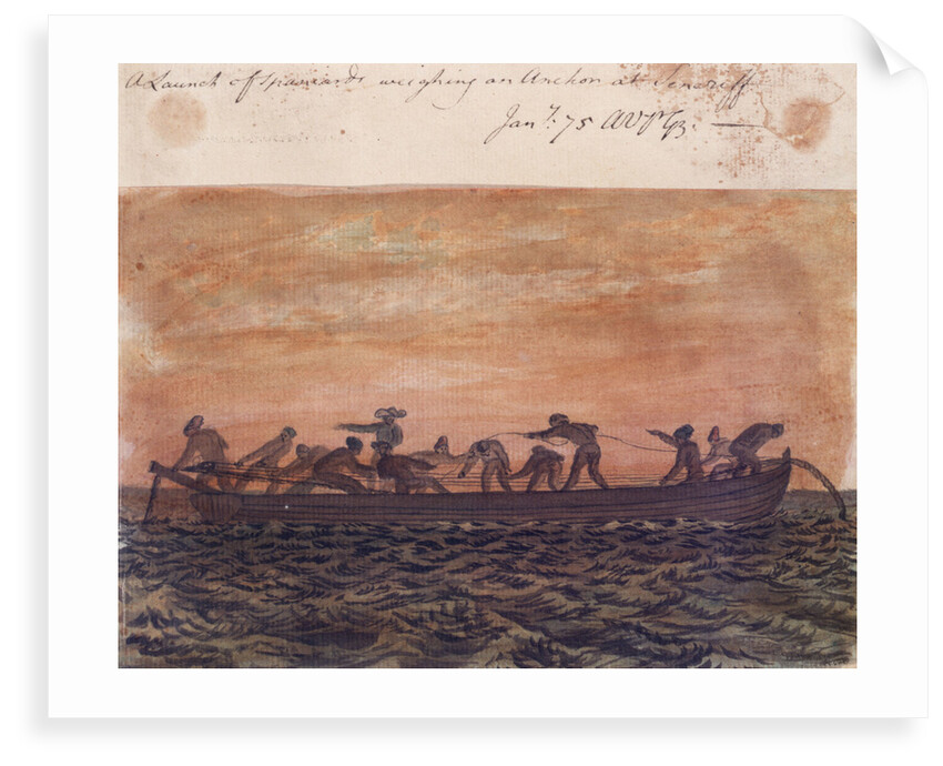 A Launch of Spaniards weighing an Anchor at Tenerife by Gabriel Bray