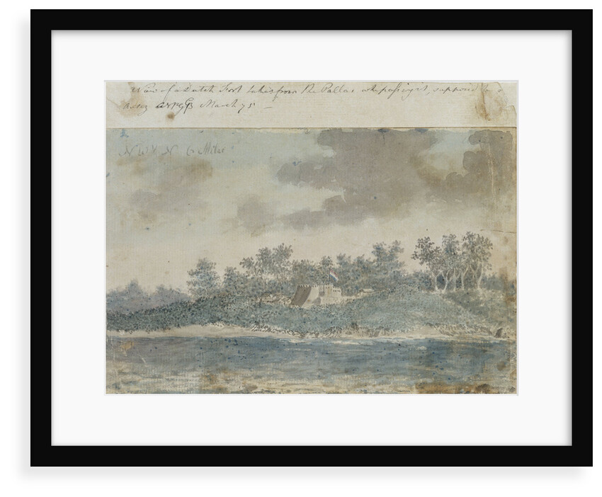 A view of a Dutch fort taken from the Pallas whe[n] passing it supposed to be Artez [Anzer] [Bray album] by Gabriel Bray