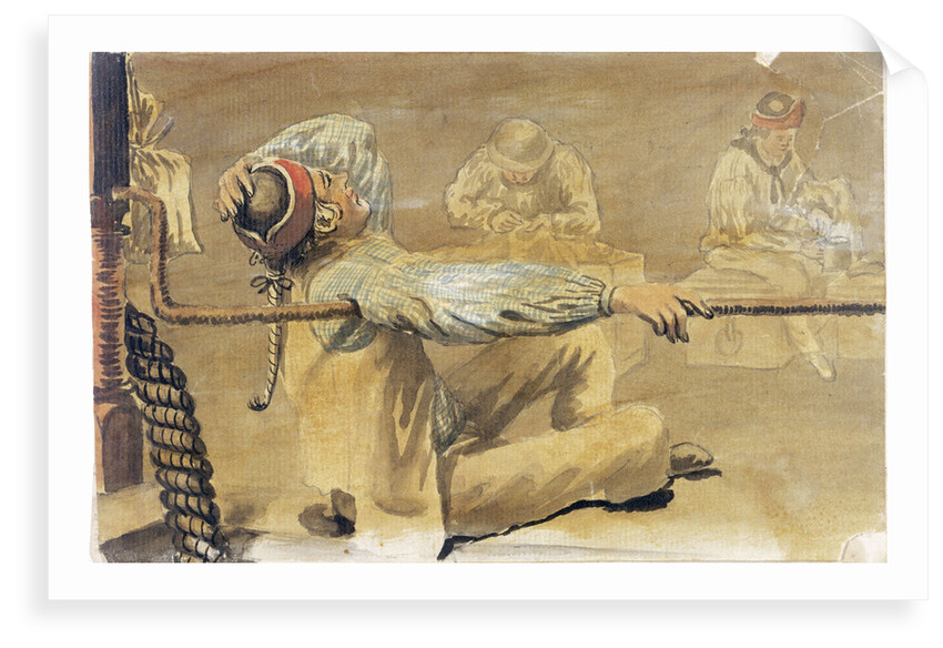Seamen relaxing on the 'Pallas' by Gabriel Bray