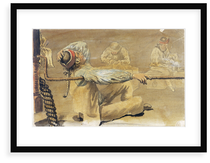 Seamen relaxing on the 'Pallas' by Gabriel Bray
