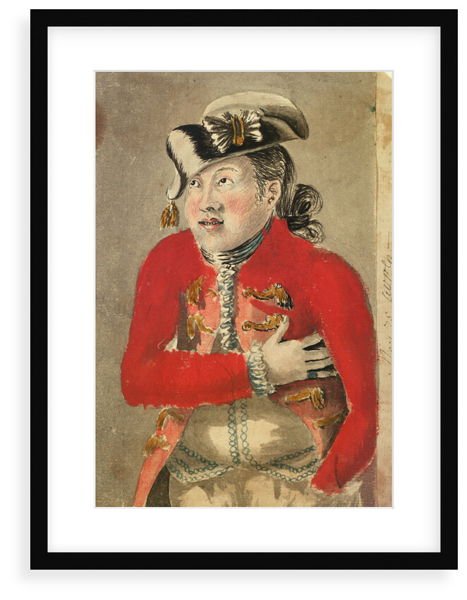 A man in a red frogged coat and tassled cocked hat by Gabriel Bray