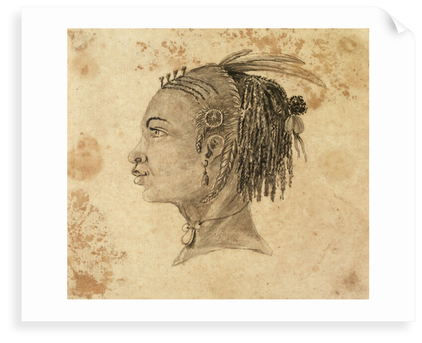 Head of a West African woman in left profile by Gabriel Bray